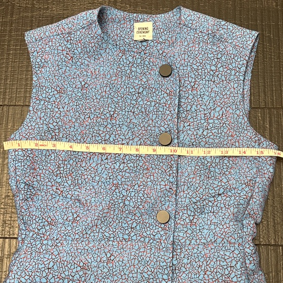 Opening Ceremony Blue Patterned Mini Dress - Picture 3 of 12